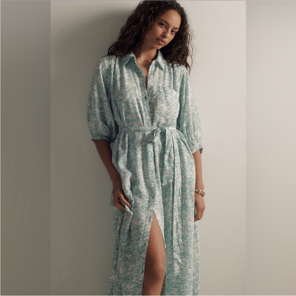 Anthropologie Irene Linen Shirt Dress Sz XL